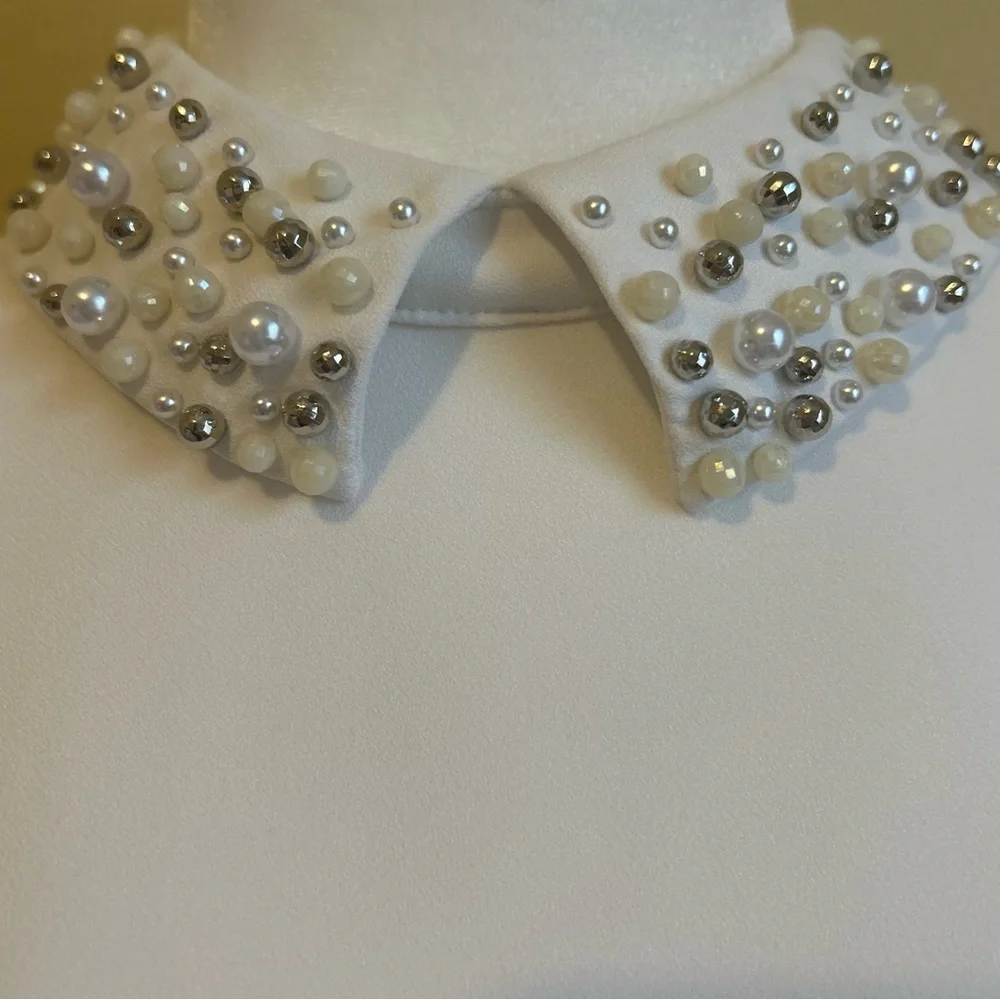 Ted Baker Jaylen Embellished Collar Blouse Top size 2 (US 6) - Picture 10 of 16